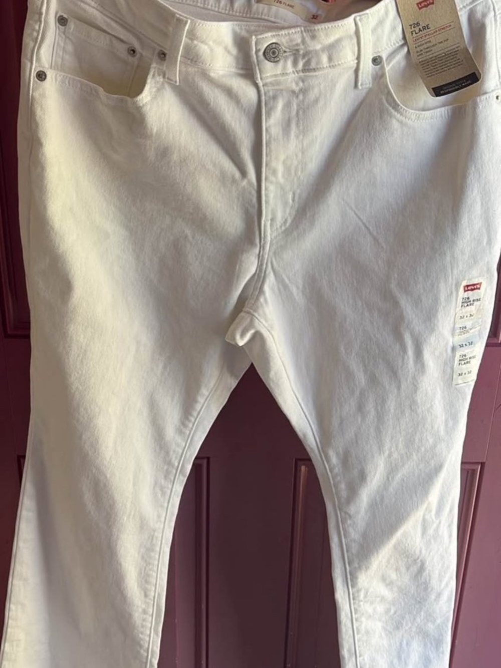 Levi’s 726 White High Rise Flare